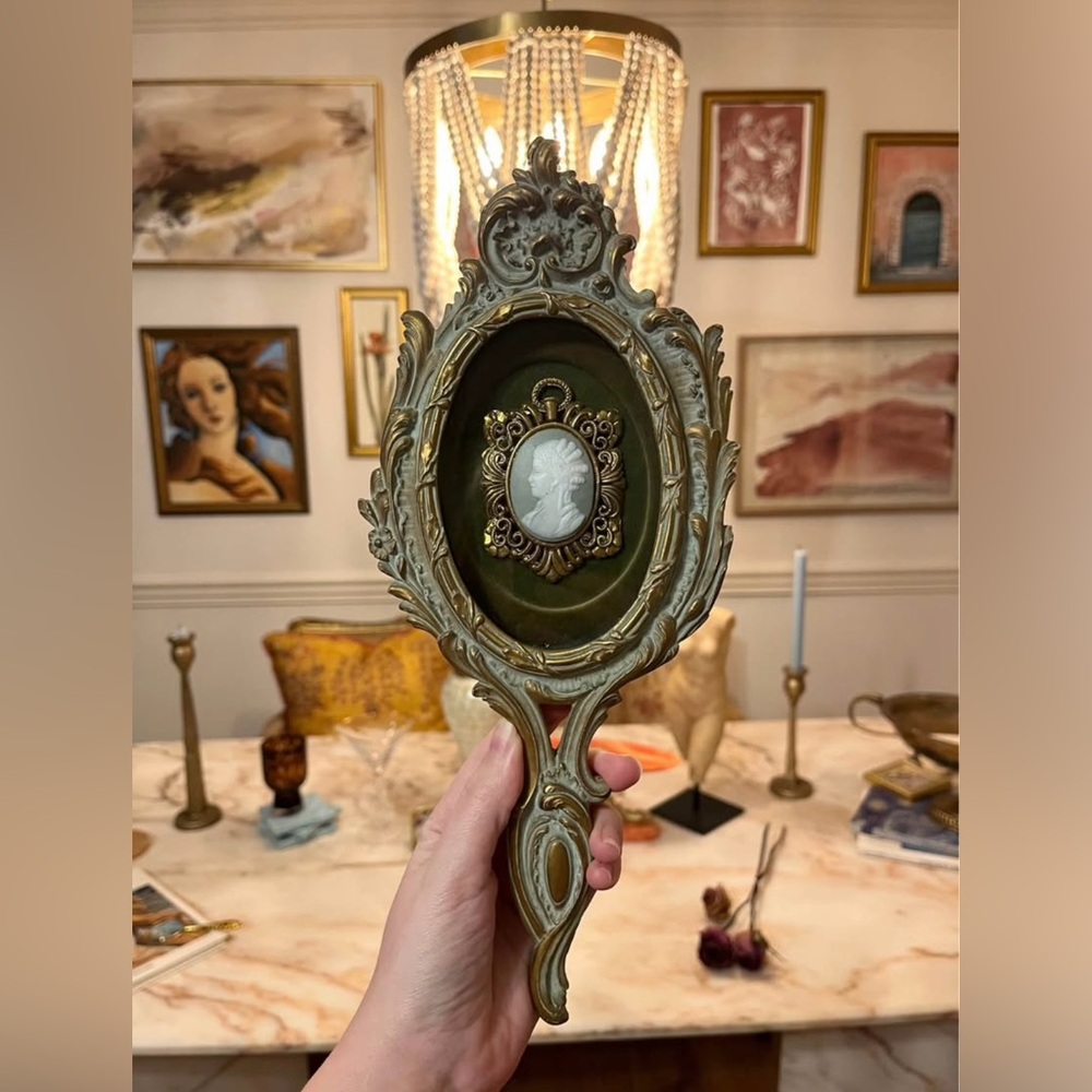 Rare Vintage French Limoges Cameo *collectors item* (powder blue with gold trim)